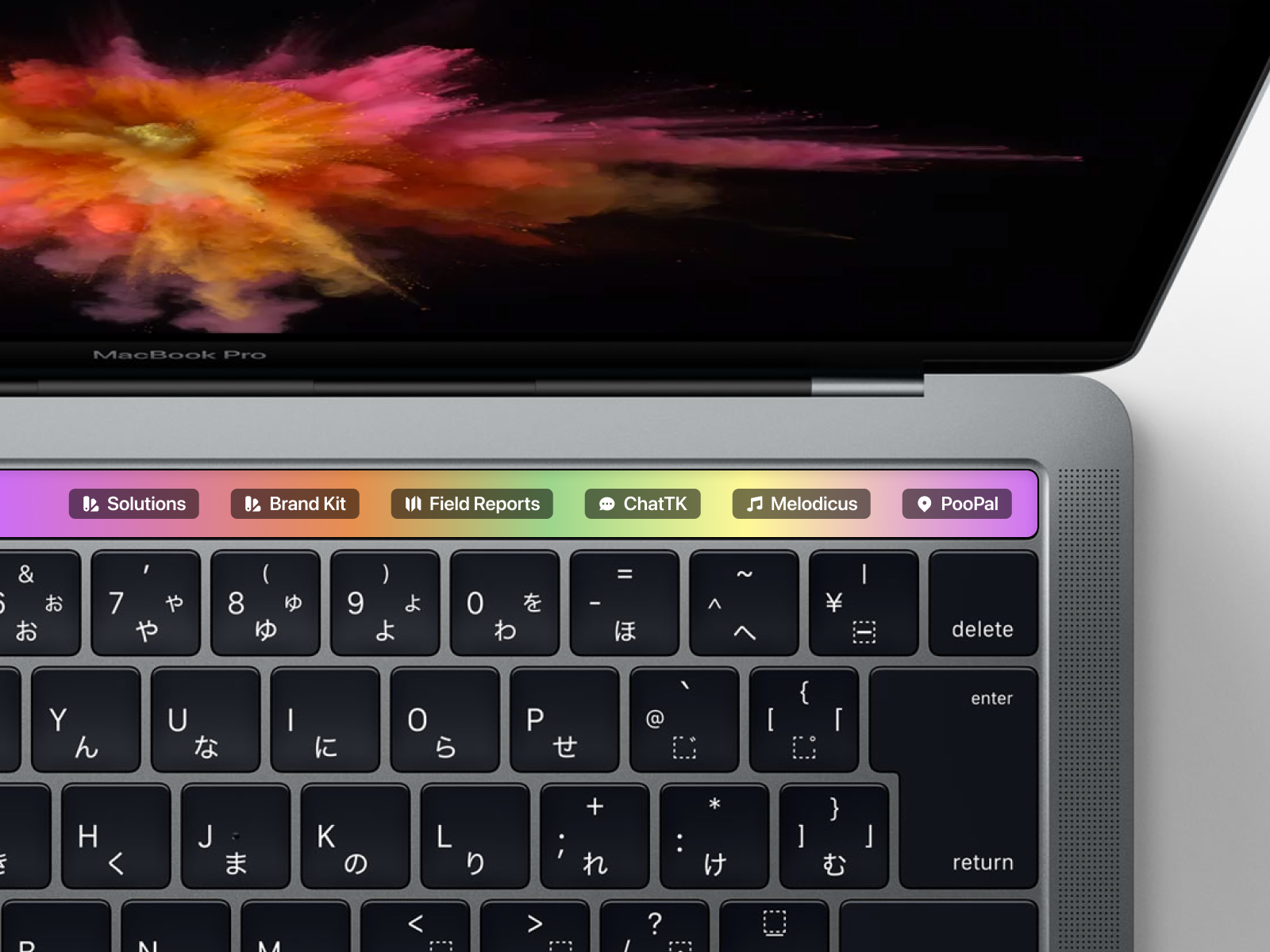 Demoing the touchbar navigation interface